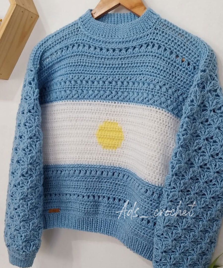 Sweater Mi Bandera - Prenda tejida a mano - Imagen 3