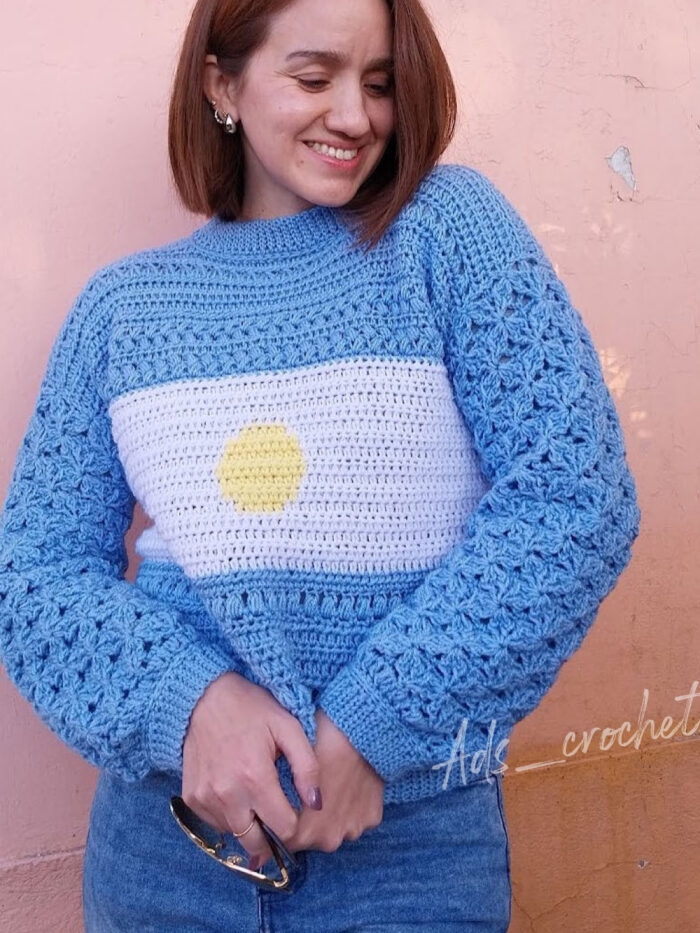 Sweater Mi Bandera - Prenda tejida a mano