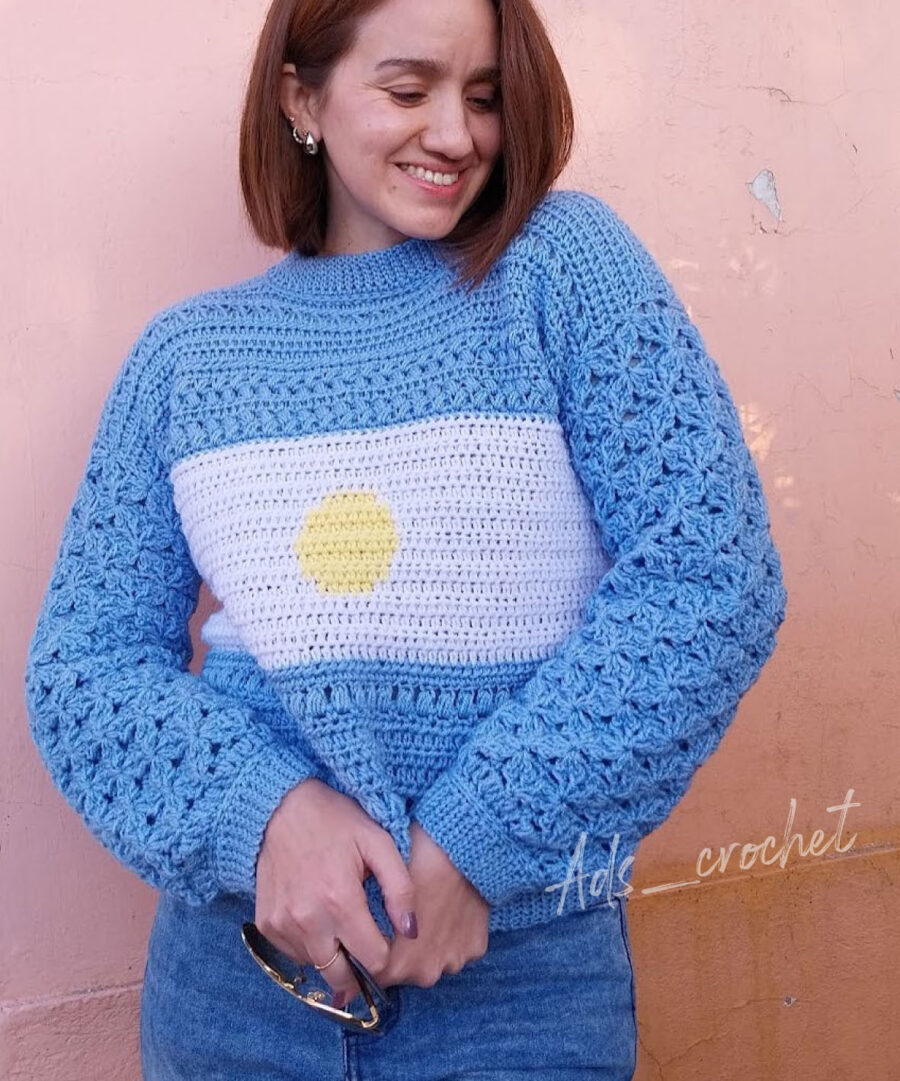 Sweater Mi Bandera - Prenda tejida a mano
