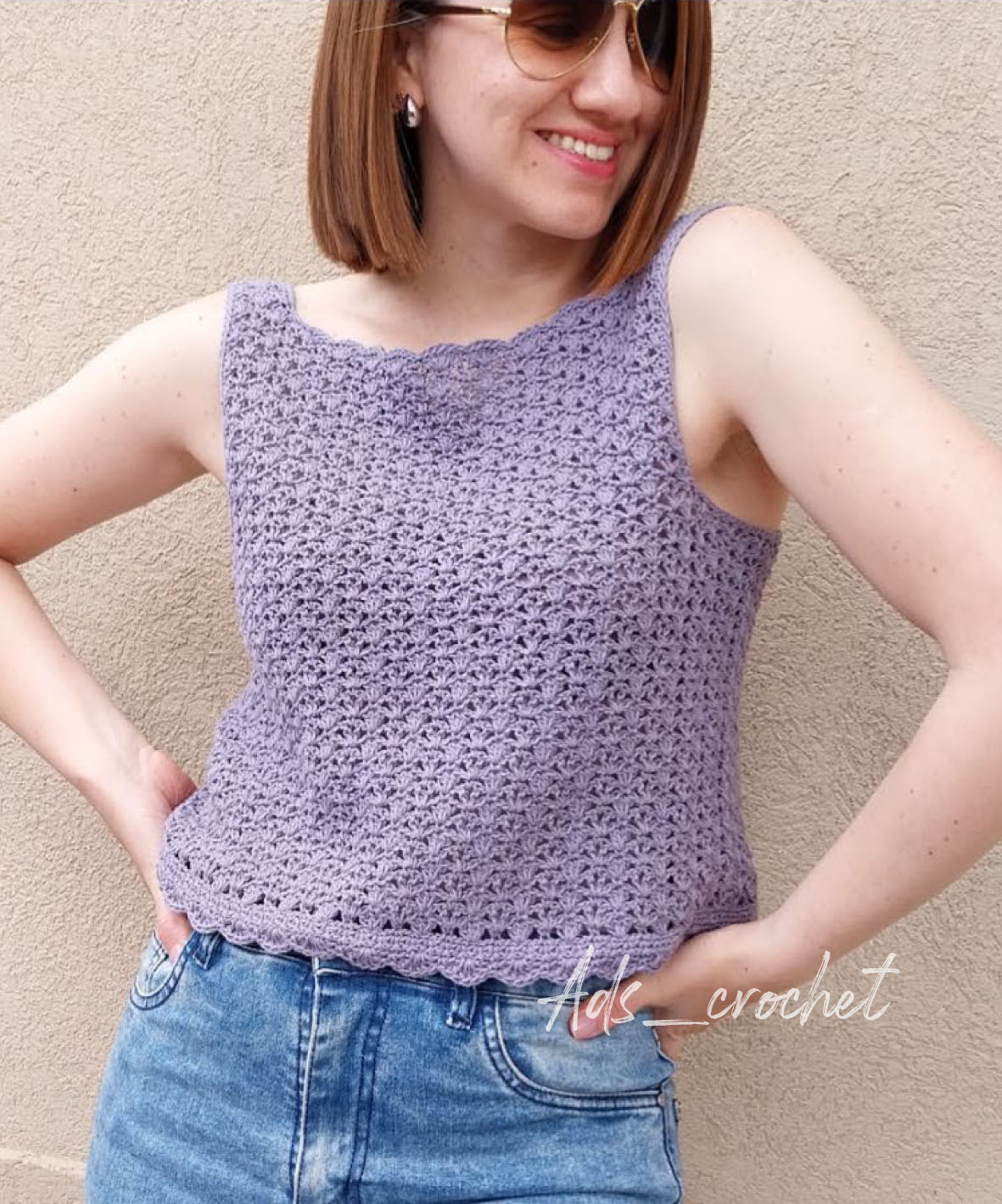 Top Hortensia- Producto tejido