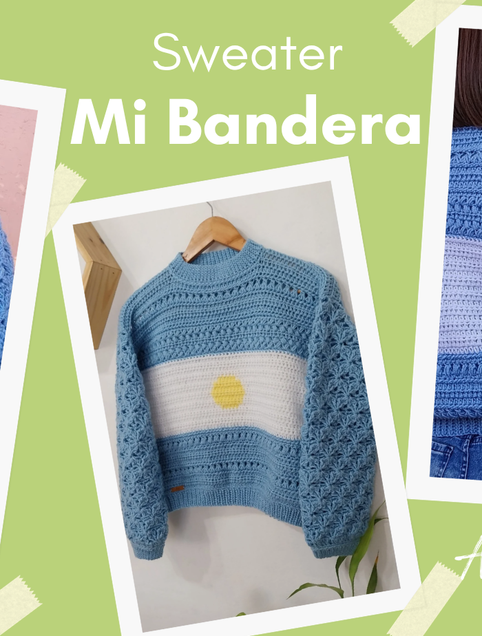 Sweater Mi Bandera - Guía de Tejido Online
