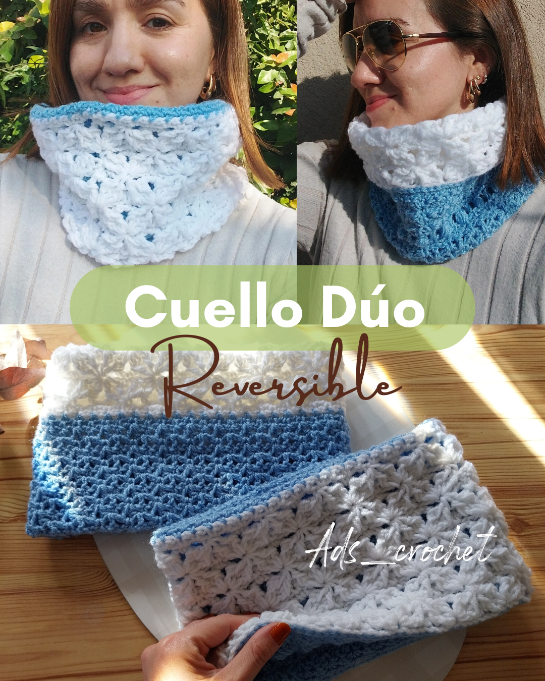 Cuello Duo reversible -Producto tejido