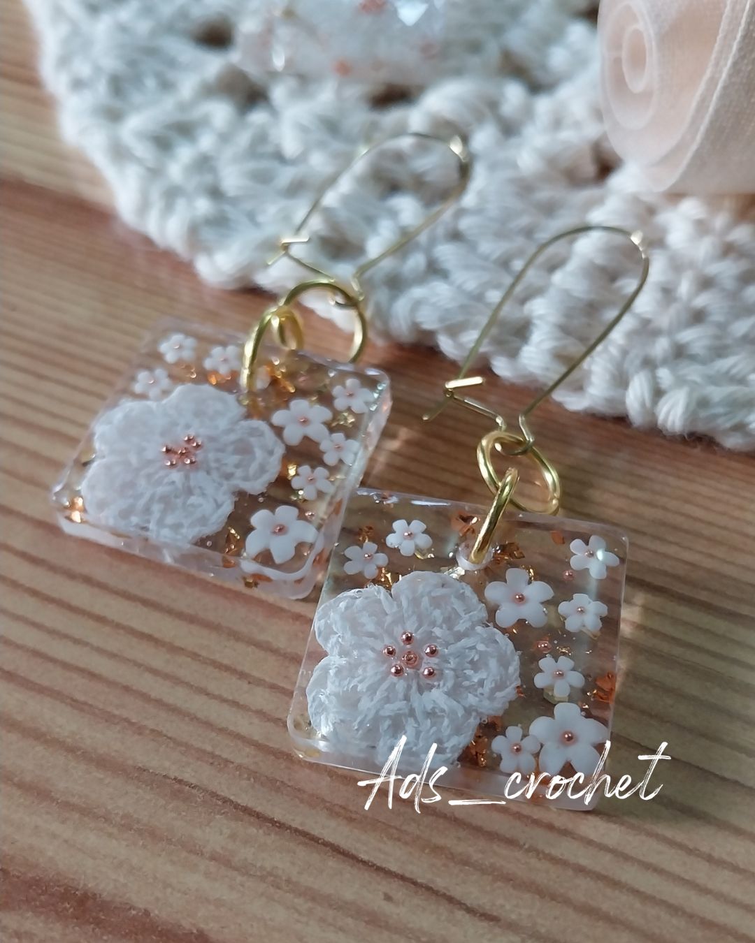 Aros "Jardín Encapsulado" Blancos - Imagen 2